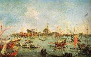 Francesco Guardi The Doge in the Bucentaur at San Nicolo di Lido on Ascension Day Spain oil painting artist